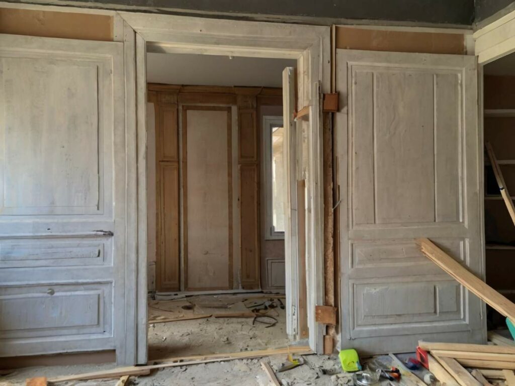 rénovation porte intérieur